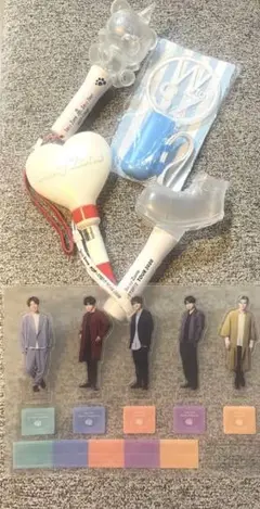 timelesz SexyZone ペンライト4点セット　スタンドおまけ付き