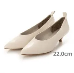 最終★卑弥呼 ヒミコ ポインテッドトゥソフトギャザーパンプス アイボリー22.0