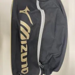 Mizuno スパイク・シューズケース 黒/金