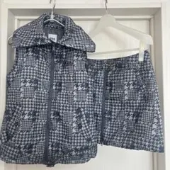 FILA GOLF フィラゴルフ　中綿ベスト　スカート セットアップ グレー M