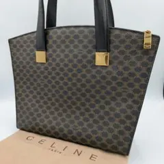 OLD CELINE　黒マカダム　ハンドバッグ　トートバッグ ブラック