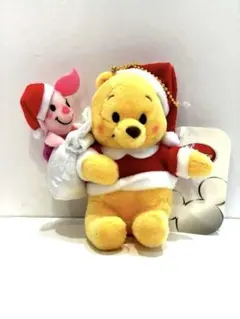 ディズニーストア　くまのプーさん　ピグレッド　サンタさん　プラッシュキーチェーン