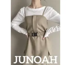 JUNOAH ベルト付き2wayカーゴキャミワンピース