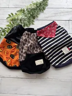 【特売品】Sサイズ 犬服 ハンドメイド 3枚セット