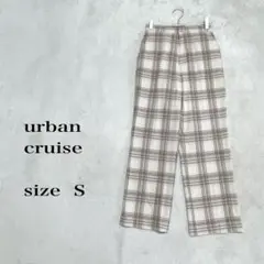 urban cruise チェック柄 ベージュスラックス カジュアルサイズS秋冬