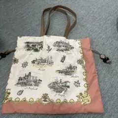 TOPKAPI マイルドサテンスカーフ柄　巾着トートバッグのサムネイル