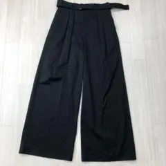 GU ジーユー ベルテッド ワイドパンツ ツータック ワイドパンツ M