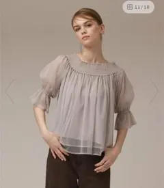 『極美品』 ballsey シアードビー ギャザーフリルブラウス 極美品』 ballsey シアードビー ギャザーフリルブラウス - メルカリ