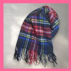 マフラー ストール 膝掛け レディース チェック柄 赤 青 黄色 白 緑 黒