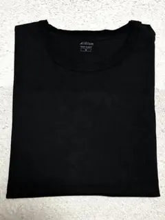 エアリズムコットンクルーネックT　半袖　黒