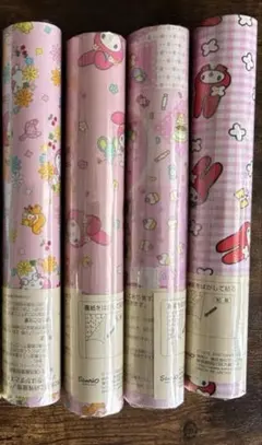 日本製　サンリオ　2000年　布シール　粘着生地　マイメロディー　4本　レア