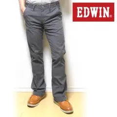 EDWIN PRESTIGE ゴルフパンツ？ スラックス風パンツ S グレー