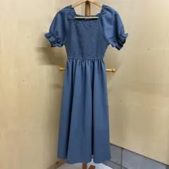 [COLZA] ワンピース　シャーリングワンピース 　スクエアネック　 Mサイズのサムネイル