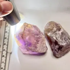 アメトリン？　アメジスト　原石　置物　水晶置物　紫水晶