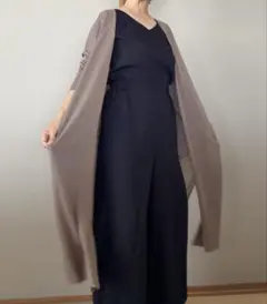 【美品】PLST プラステロングカーディガン Mサイズ　モカグレージュのサムネイル