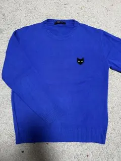 タグ無し新品 SONGZIO ZZERO パンサーエンブレムダブルネックニット