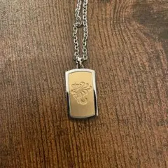 【LION HEART ライオンハート】ステンレススチール プレート型ネックレス