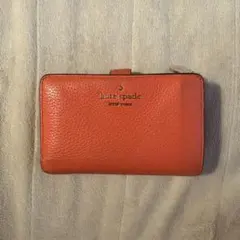 kate spade 二つ折り財布 オレンジ