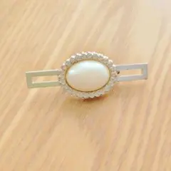アンティーク　ブローチ　パール風　昭和レトロ
