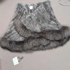 ‼️安い‼️フォックスファーストールグレースコンチネンタルグレーカシミヤ軽い 暖かい GRACE CONTINENTAL（グレースコンチネンタル） WOMEN ストール