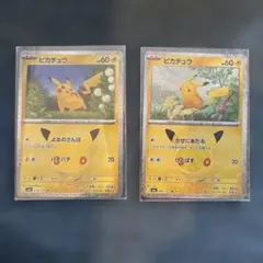 南国気分のお昼寝ピカチュウとひと休み中のピカチュウ2枚 - メルカリ