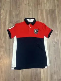 【TOMMY HILFIGER】バイカラー ポロシャツ 赤と紺