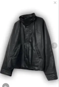 ZARA フェイクレザー 中綿ジャケット XL ブラック オーバーサイズ