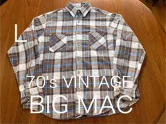 70's VINTAGE BIG MAC ネルシャツ　単色タグ　ポルトガル製