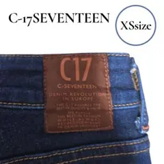 美品✨C-SEVENTEEN　c17 ウィンター　スキニーデニム 暖 青　XS