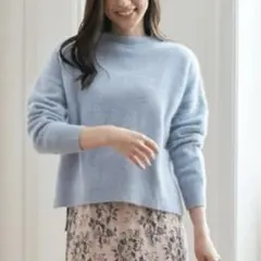 ANAYI ラメラクーンボトルネック プルオーバー　38