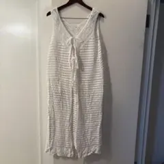 【新品未使用】透かし編み　2WAYロングジレ　ベスト