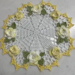楕円形薔薇ドイリー 38✕20Cm - メルカリ