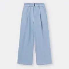 GU ライトデニムタックワイドパンツ(丈標準68.5～72.5cm)のサムネイル
