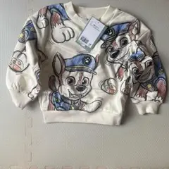パウパトロール トレーナー 90cm アイボリー H&Mkids
