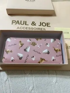 PAUL & JOE ACCESSOIRES 長財布 猫柄 ピンクのサムネイル