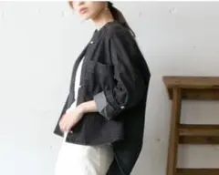 BLANC basque パールボタン デニム シャツ ダンガリーシャツ　38のサムネイル