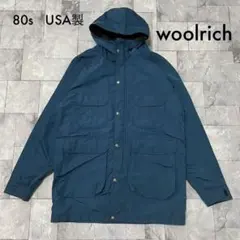 80s USA製 Woolrich 60/40クロス 青タグ マウンテンパーカー