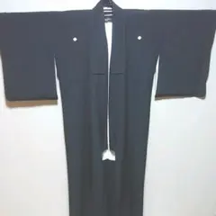 喪服袷（正絹）5つ紋裾織り柄入り