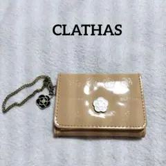 クレイサス　三つ折り財布　カメリア　エンボス加工　エナメル　花柄　付録のサムネイル