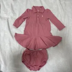 ラルフローレン ポロシャツワンピース ピンク 80センチ