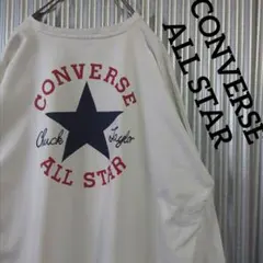 コンバース オールスター チャックテイラー ロンＴ ロゴプリント 刺繍 幅広