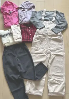 キッズ150cm 8点セット　パーカー　トレーナー　オーバーオールなど