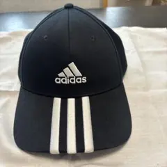 adidas キャップ ブラック 3ストライプ