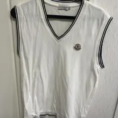 MONCLER Vネック ベスト ネイビー Mサイズ - メルカリ