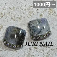 【フットネイル】 ネイルチップ 大理石ネイル 夏ネイル