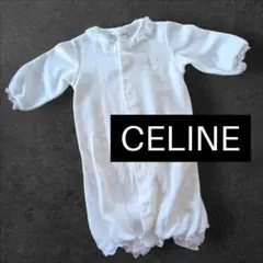 【CELINE】 レース襟 ドレスオール　70　セレモニードレス　ロンパース　白