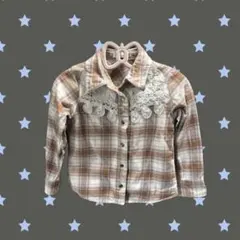 D-filant チェック柄長袖シャツ