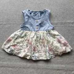 デニム花柄ワンピース 2歳　baby GAP