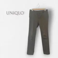 【UNIQLO/ユニクロ】ストレートパンツ ストレッチ 微光沢 コットン