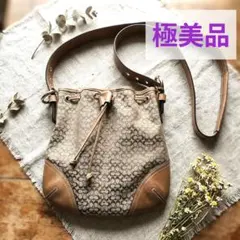 コーチ シグネチャー キャンバス ショルダーバッグ F24742 ベージュ 